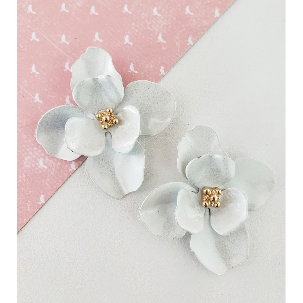 Samantha Earrings- White